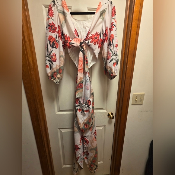 IRREGULAR Anthropologie Encantadore Renata Tropic Maxi Dress Size M - Picture 6 of 11